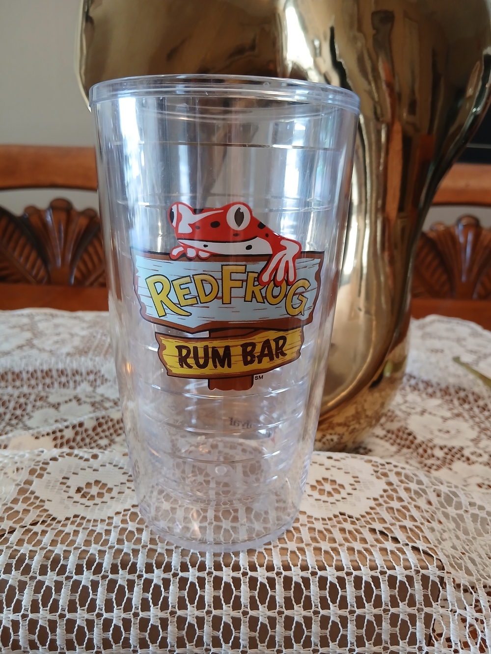 16oz Tervis Tumbler Red Frog Rum Bar Logo From Carnival Cruise Line.
